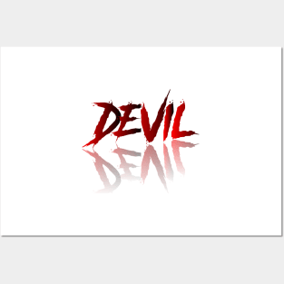 Devil 3D Look Dark Red Glassy Effect Posters and Art